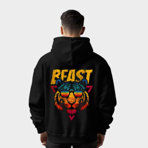 Stay Wild: Beast Graphic Printed Hoodie - Men's