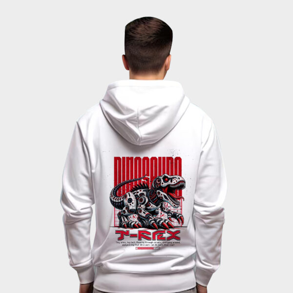 Robot Dinosaurs Graphic Printed Hoodie