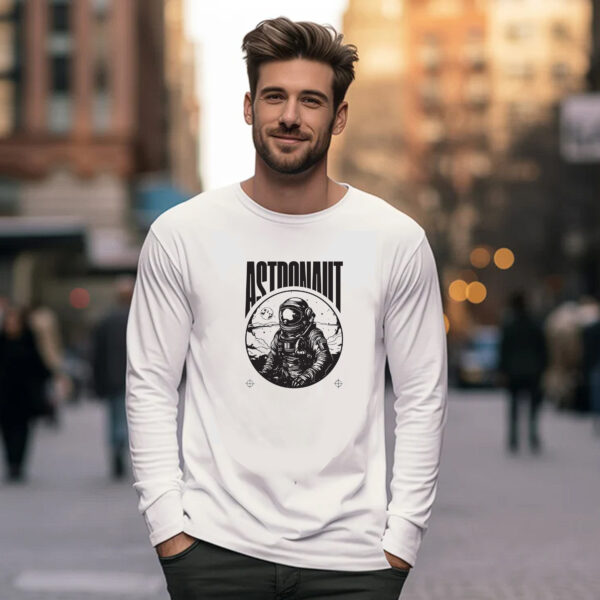 Astronaut Graphic Printed Full Sleeve T-Shirt for Men's