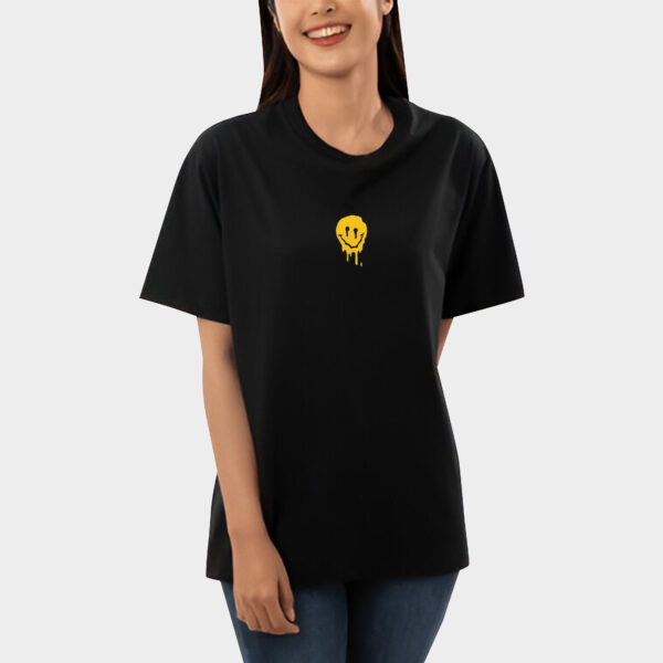 Looking  For Happiness Graphic Printed Oversized T - Shirt For Women's - Image 2