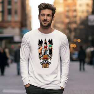 One Piece Anime Graphic Printed Full Sleeve T-Shirt for Men's